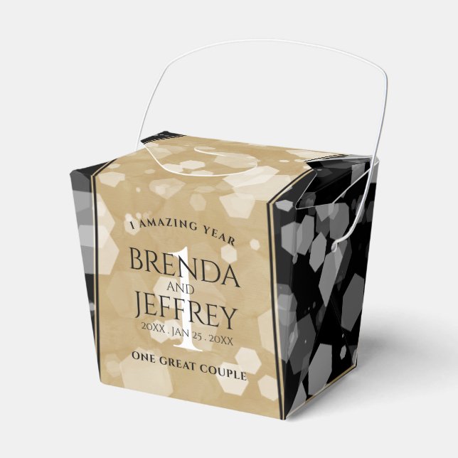 Caixinha De Lembrancinhas Celebração do Aniversário de Casamento de Papéis E (Frente)