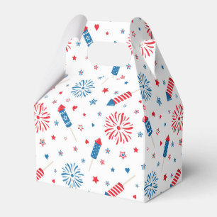 Caixinha De Lembrancinhas Celebração dos EUA, Patriótica Gable Box Americana