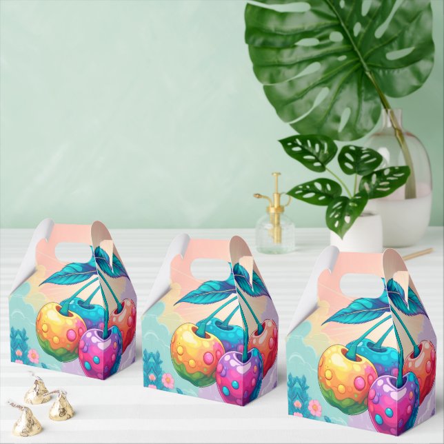 Caixinha De Lembrancinhas Cerejas coloridas (Múltiplo)