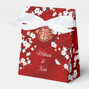 Caixinha De Lembrancinhas Cerimônia de Chá Chinesa Cherry Blossom