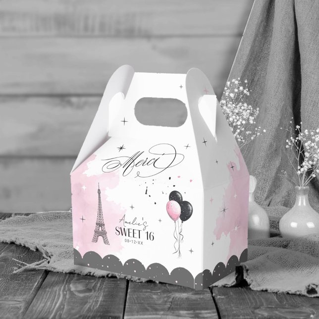 Caixinha De Lembrancinhas C'est si Bon Parisiense Sweet 16 Obrigado ID1162 (Criador carregado)