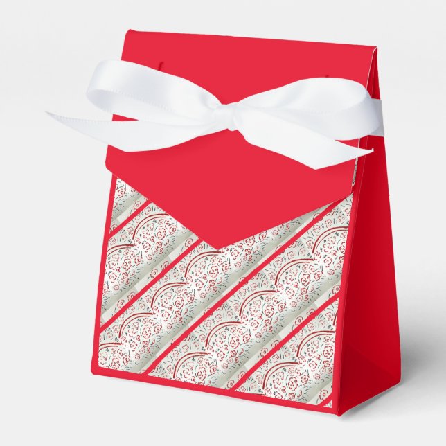 Caixinha De Lembrancinhas Cesto Vermelho com o Handle Christmas (Frente)