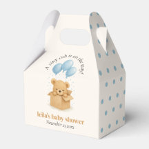 Chá de Bebê Balão Urso Azul Minimalista
