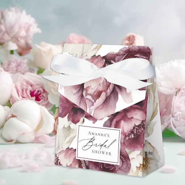 Caixinha De Lembrancinhas Chá de Bebê com Abundância Floral Rústica (A beautiful favor box for a fall bridal shower!)
