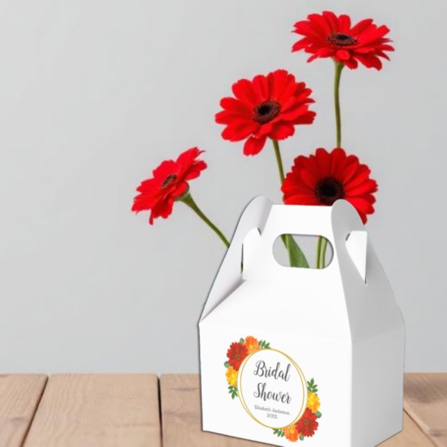 Caixinha De Lembrancinhas Chá de Bebê de Florais de Outono (Criador carregado)