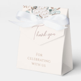 Caixinha De Lembrancinhas Chá de Bebê de Noivas com Rosas Brancas e Folhagen