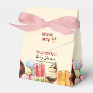Caixinha De Lembrancinhas Chá de Bebê Doce Sorvete Aquarela