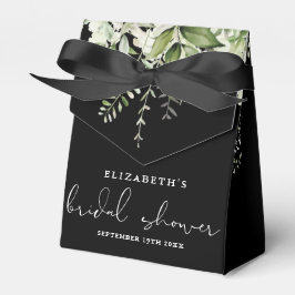 Caixinha De Lembrancinhas Chá de Bebê Floral Verde Preto e Branco