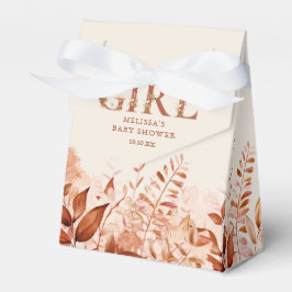 Caixinha De Lembrancinhas Chá de Bebê Menina Floral Rústico de Outono