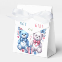Chá de bebê revelação Urso Teddy azul rosa 4 -
