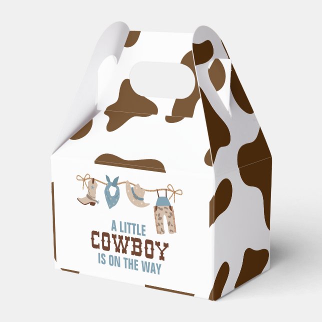 Caixinha De Lembrancinhas Chá de Bebê Rodeio Western Cowboy (Frente)