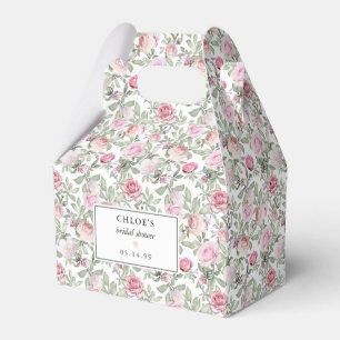 Caixinha De Lembrancinhas Chá de Bebê Rosa DIY com Aquarela Floral