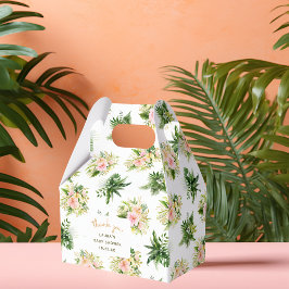 Caixinha De Lembrancinhas Chá de Bebê Tropical Floral Obrigado