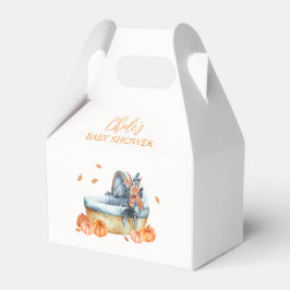 Caixinha De Lembrancinhas Chá de fraldas Da Vintage Rustic Fall Pumpkin Crib