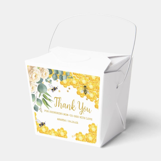 Caixinha De Lembrancinhas Chá de fraldas de abelhas (Frente)