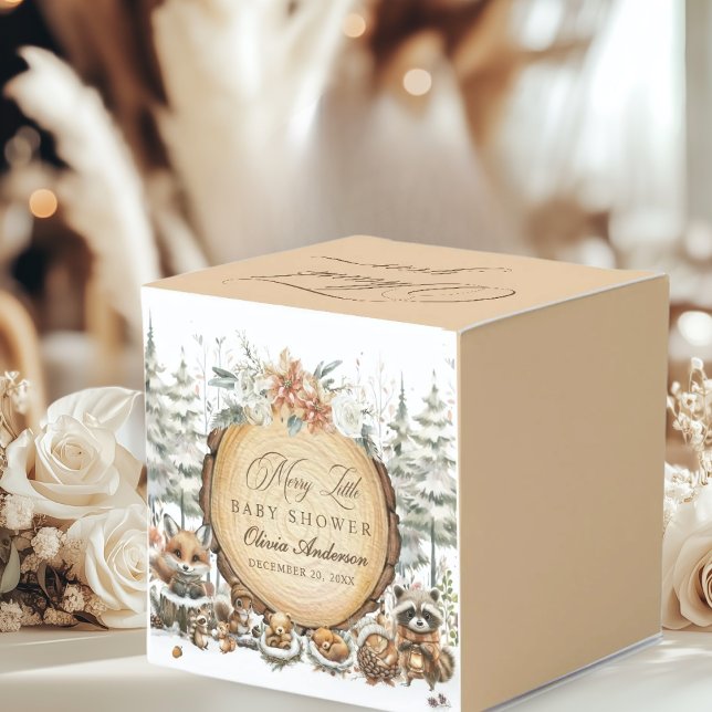 Caixinha De Lembrancinhas Chá de fraldas de Animais da Floresta Ocidental (Criador carregado)