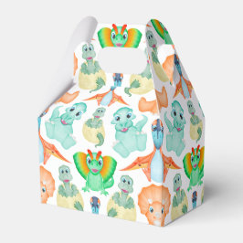 Caixinha De Lembrancinhas Chá de fraldas de Aniversário do Dinossauro Azul