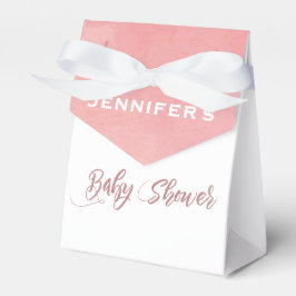 Caixinha De Lembrancinhas Chá de fraldas de Aquarela Rosa