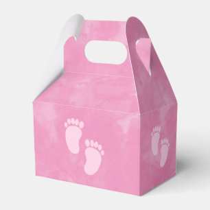 Caixinha De Lembrancinhas Chá de fraldas de Aquarela Rosa Personalizado