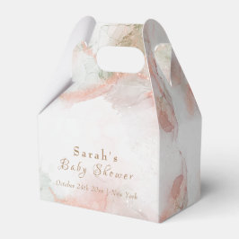 Caixinha De Lembrancinhas Chá de fraldas de Aquarela Verde Elegante