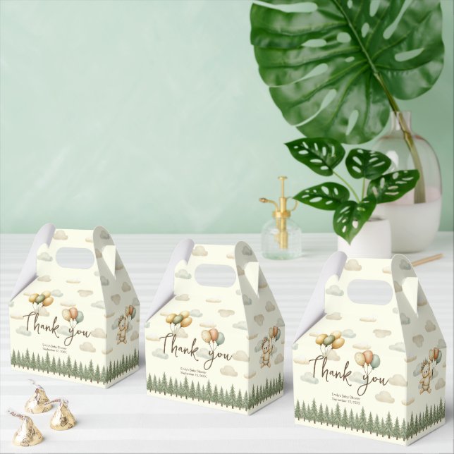 Caixinha De Lembrancinhas Chá de fraldas de Aventuras de Urso Flutuante Obri (Múltiplo)