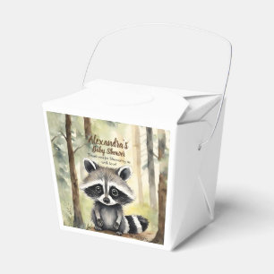 Caixinha De Lembrancinhas Chá de fraldas de Baby Raccoon Sexo Neutro