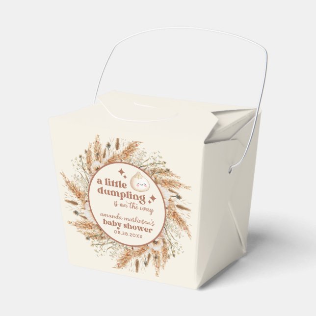 Caixinha De Lembrancinhas Chá de fraldas de Bao para lixar com Aquarela Neut (Frente)