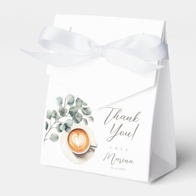 Caixinha De Lembrancinhas Chá de fraldas de café (Frente)