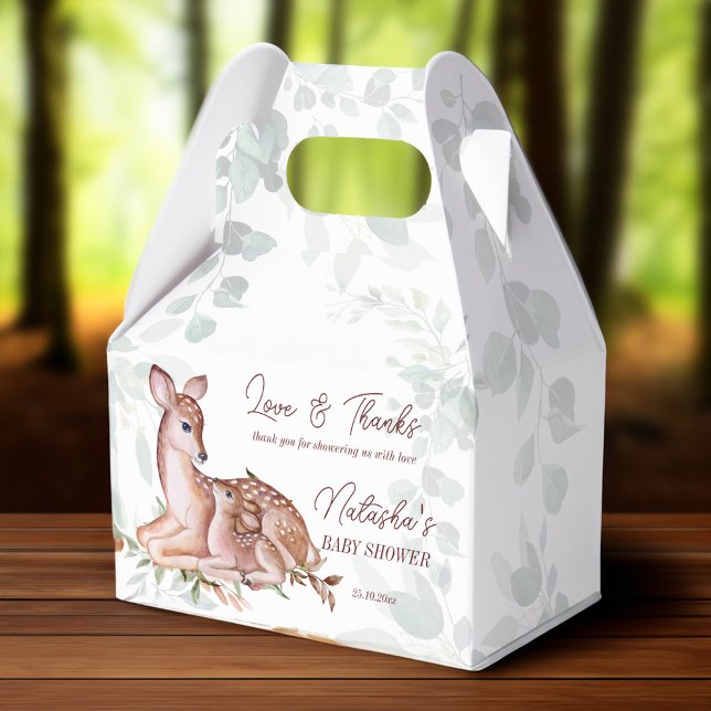Caixinha De Lembrancinhas Chá de fraldas de cervejas (Oh deer woodlands baby shower favor box cute deer and a foal baby shower favors personalized box)