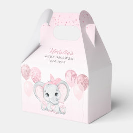 Caixinha De Lembrancinhas Chá de fraldas de Elefante Cuja Cor da Água é Rosa