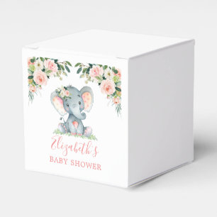 Caixinha De Lembrancinhas Chá de fraldas de Elefante para Bebês Cor Floral