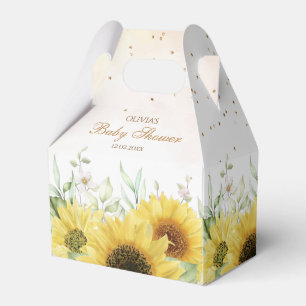 Caixinha De Lembrancinhas Chá de fraldas De Flor De Girassol Cento Moderno O