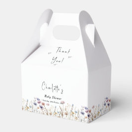 Caixinha De Lembrancinhas Chá de fraldas de flor selvagem colorida