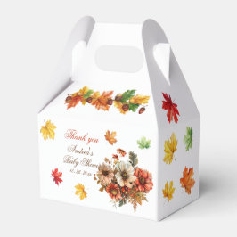 Caixinha De Lembrancinhas Chá de fraldas de Folhas de Tema do outono