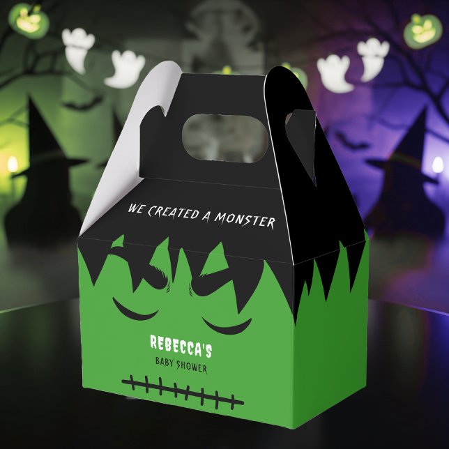 Caixinha De Lembrancinhas Chá de fraldas de Halloween do Monstro Frankenstei (Frankenstein Monster Halloween Baby Shower Favor Boxes
)
