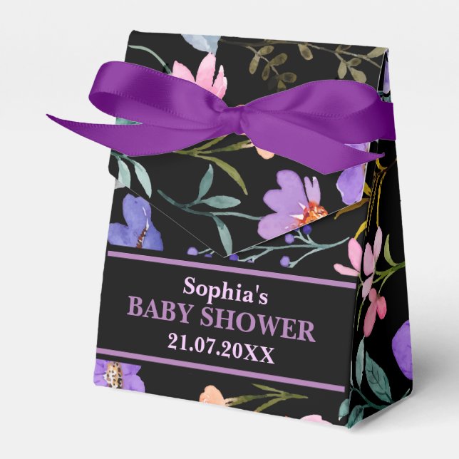 Caixinha De Lembrancinhas Chá de fraldas de Padrões de Cuta Monograma (Frente)