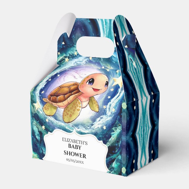 Caixinha De Lembrancinhas Chá de fraldas de Tartaruga Simples (Frente)