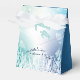 Caixinha De Lembrancinhas Chá de fraldas de tartarugas marinhas sob o mar