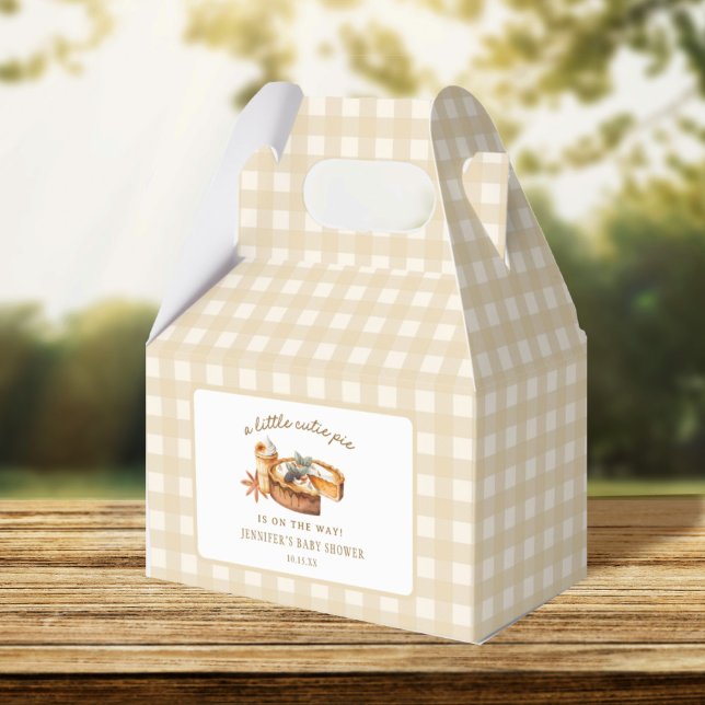 Caixinha De Lembrancinhas Chá de fraldas de torta de abóbora (Criador carregado)