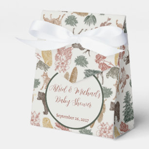Caixinha De Lembrancinhas Chá de fraldas de Vintage Woodland