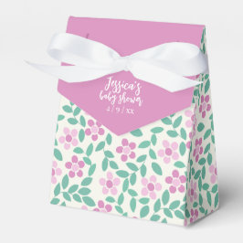 Caixinha De Lembrancinhas Chá de fraldas de Visitas Rosa Brilhante