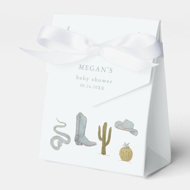 Caixinha De Lembrancinhas Chá de fraldas do Cowboy do Sul (Frente)