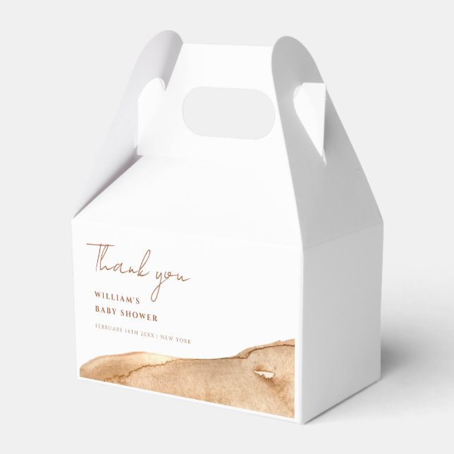 Caixinha De Lembrancinhas Chá de fraldas do Deserto do Modern Boho (Frente)