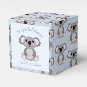 Caixinha De Lembrancinhas Chá de fraldas do Urso Koala Blue