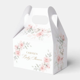 Caixinha De Lembrancinhas Chá de fraldas Dourado verde-rosa-pincelado