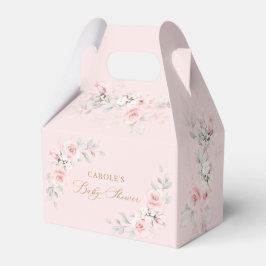 Caixinha De Lembrancinhas Chá de fraldas Dourado verde-rosa-pincelado