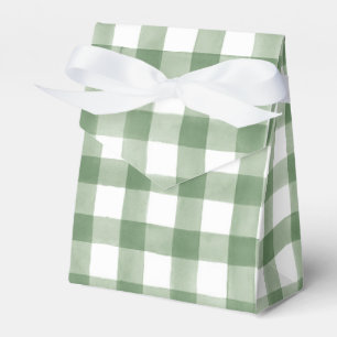 Caixinha De Lembrancinhas Chá de fraldas Gingham Verde