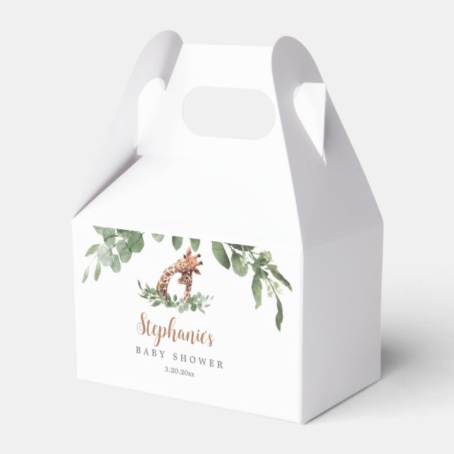 Caixinha De Lembrancinhas Chá de fraldas Giraffe (Frente)