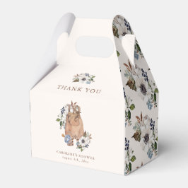 Caixinha De Lembrancinhas Chá de fraldas Neutral Boho Nursery Obrigado