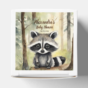 Caixinha De Lembrancinhas Chá de fraldas neutro de bebê raccoon